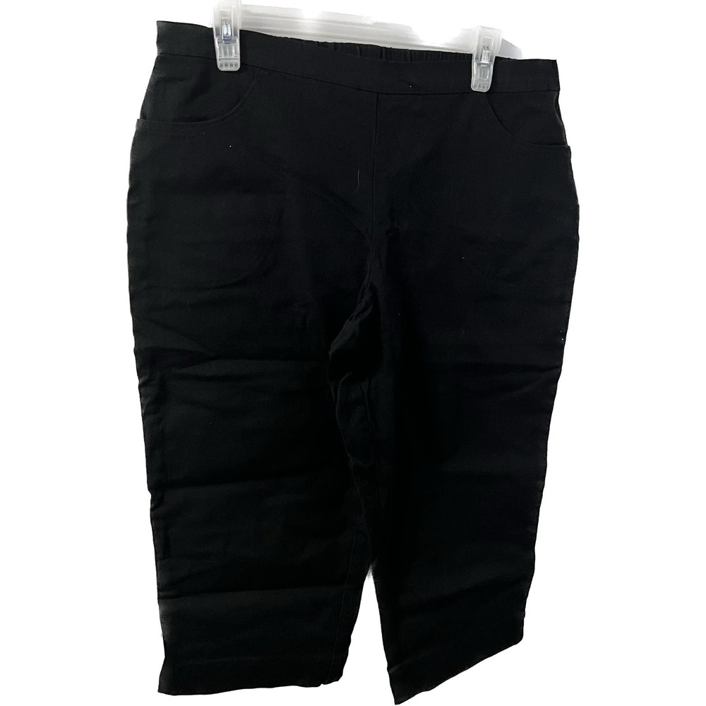 Women's Real Size Pull On Shorts Black Size L